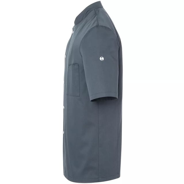 Karlowsky Karlowsky Men's Gustav Short-Sleeved Chef Jacket in Dark Grey - 3