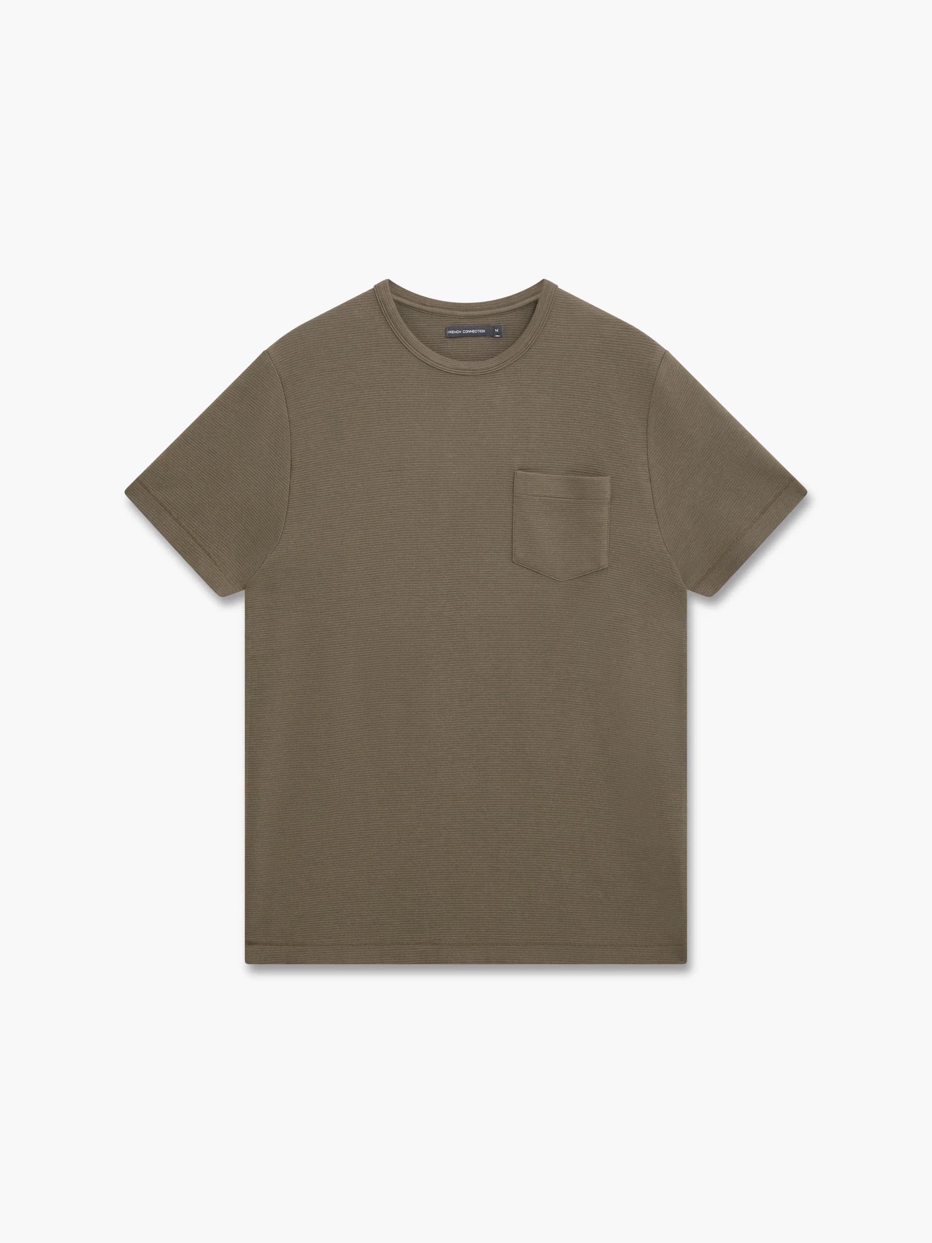 French Connection Ottoman Pocket T-Shirt Khaki Green