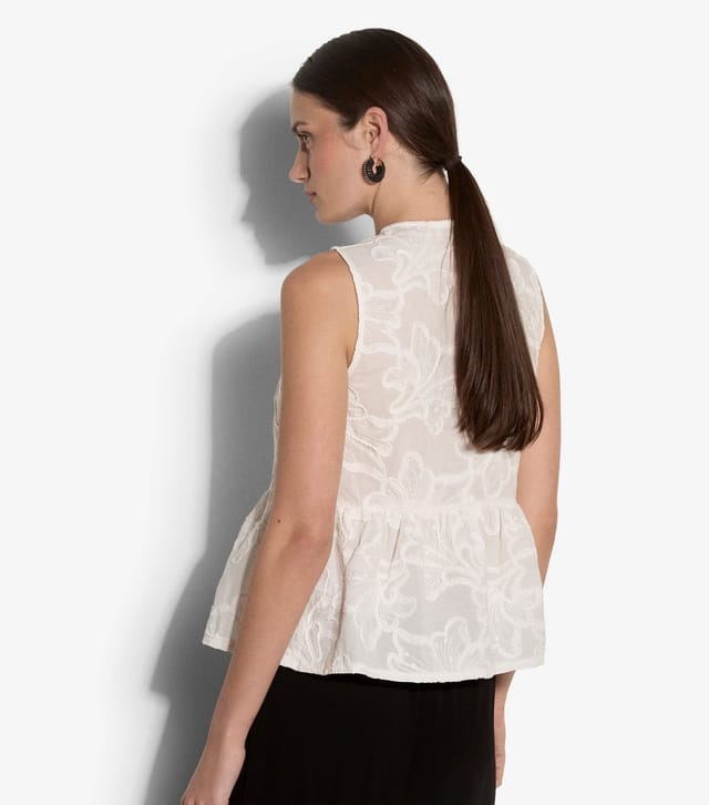 Apricot Women's White Embroidered Peplum Top Apricot New Look - 3