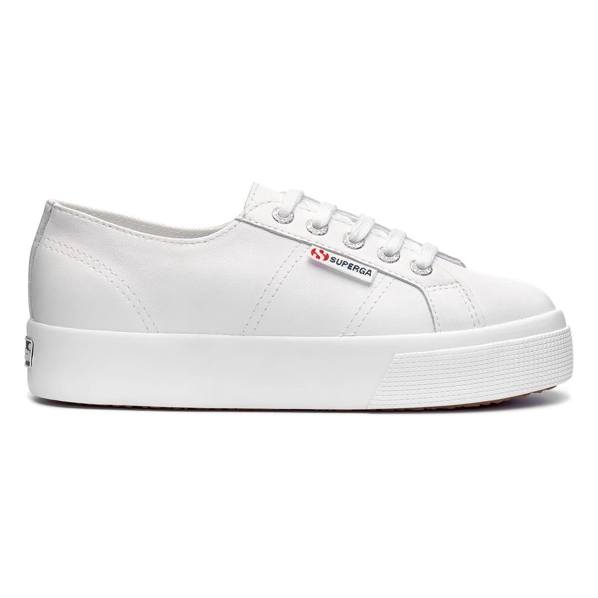 Superga Superga Men's 2730 Nappa Leather Trainers in Medium Beige