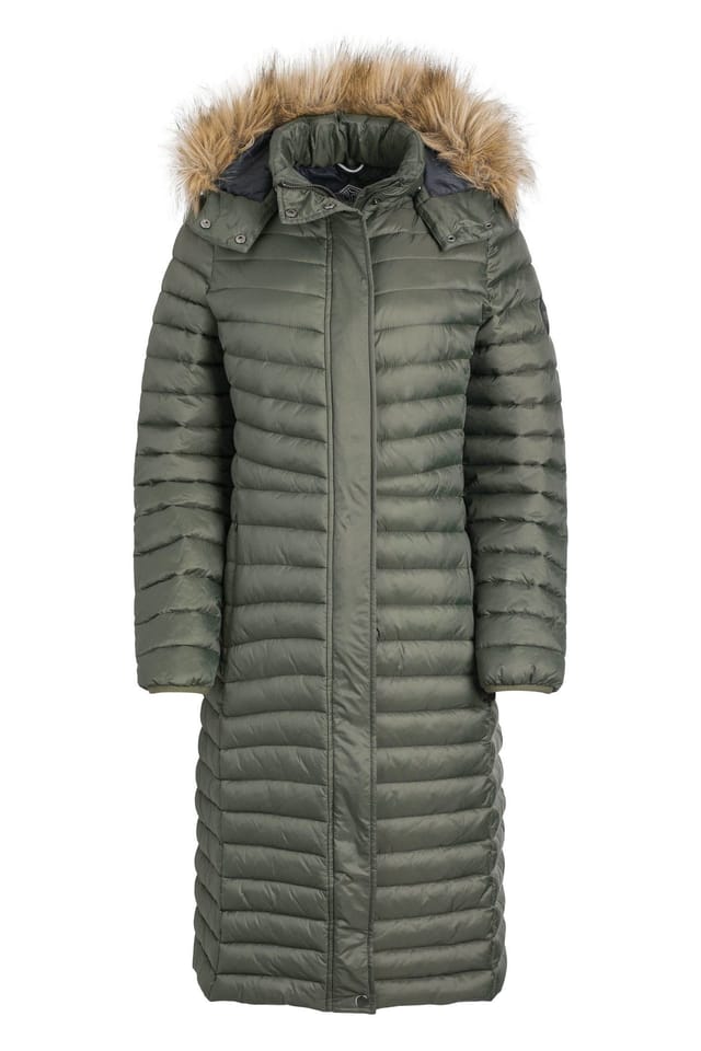 Weird Fish Weird Fish Women's Kempley Lightweight Padded Mid-Line Hooded Jacket in Dark Green - 2