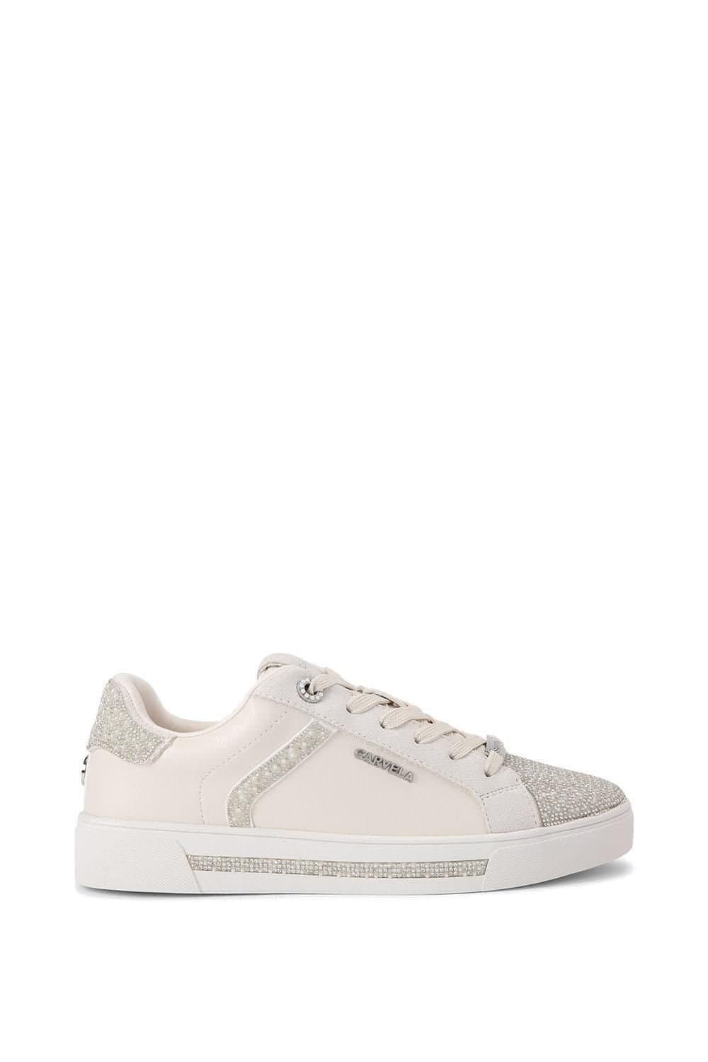 Carvela Carvela Women's 'Daze Jewel Pearl' Trainers in White
