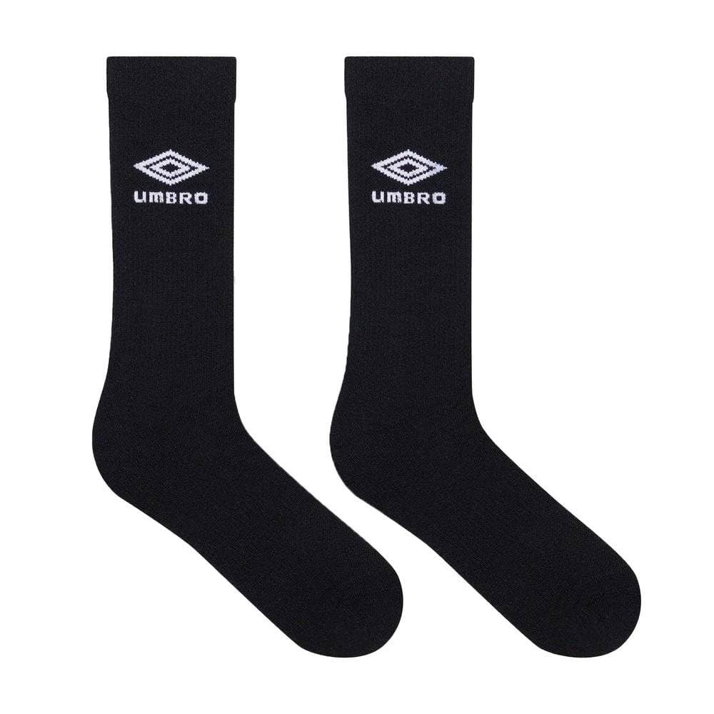 Umbro Umbro Men's Staple 1 2 Cushioned Terrycloth Sports Socks (Pack of 3) in Black