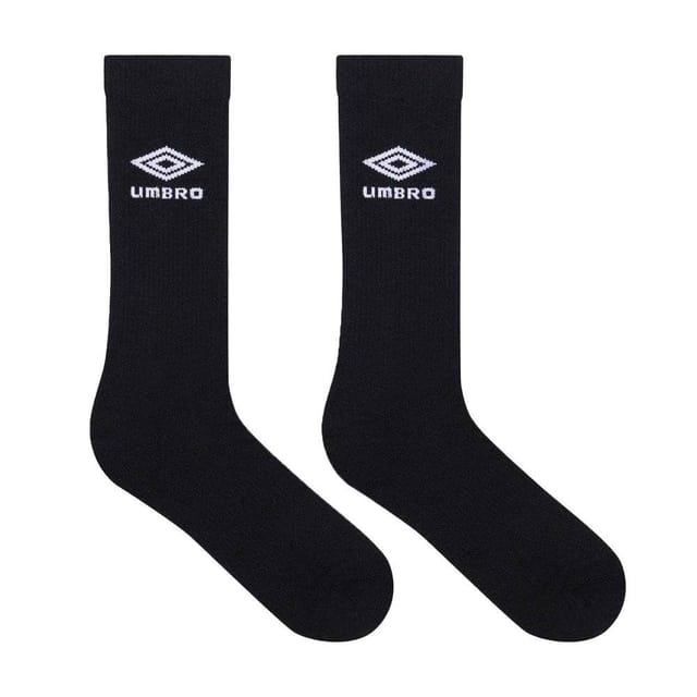 Umbro Umbro Men's Staple 1 2 Cushioned Terrycloth Sports Socks (Pack of 3) in Black - 2