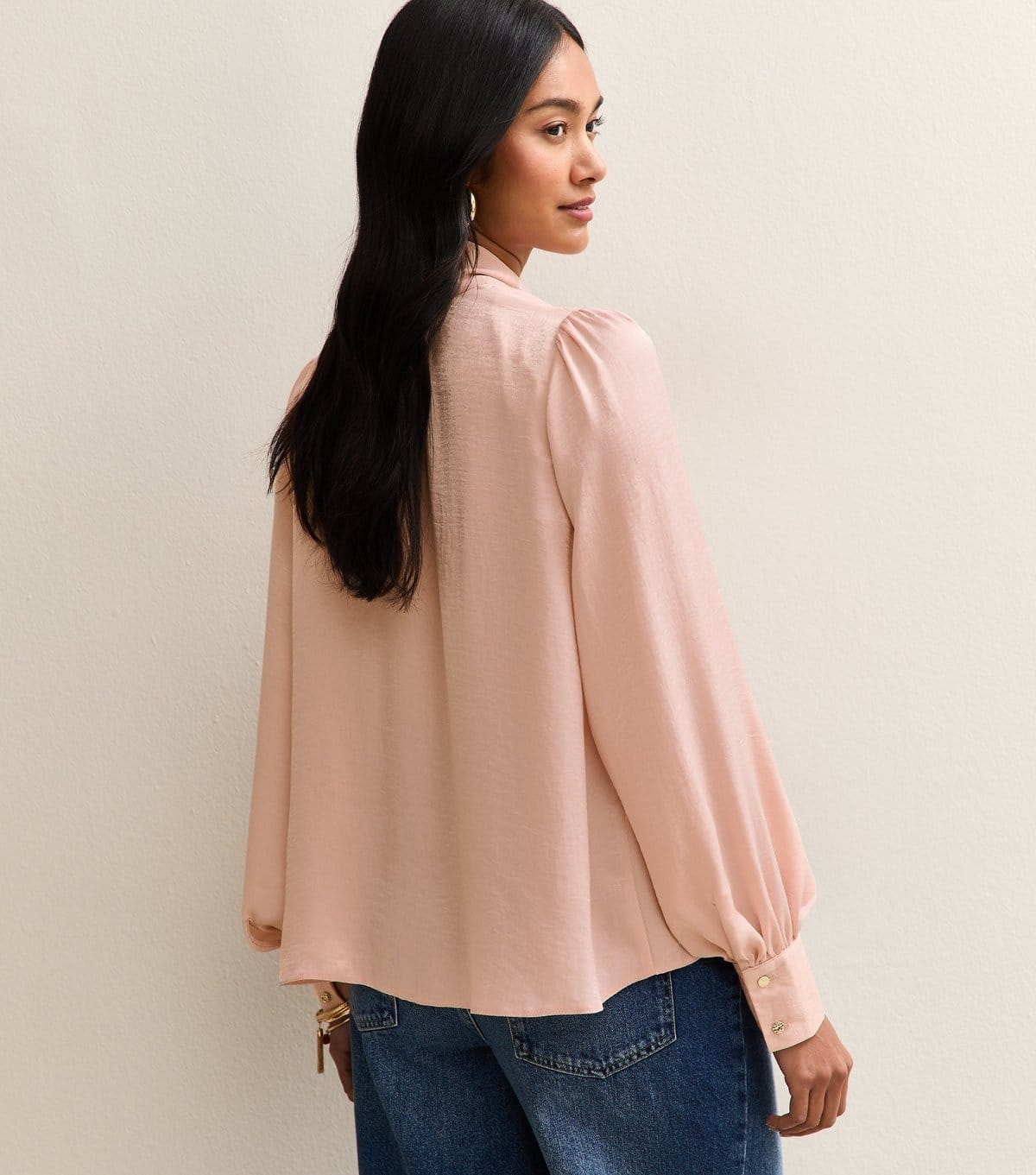 New Look Women's Mid Pink Long Sleeve Pussybow Blouse New Look - 4