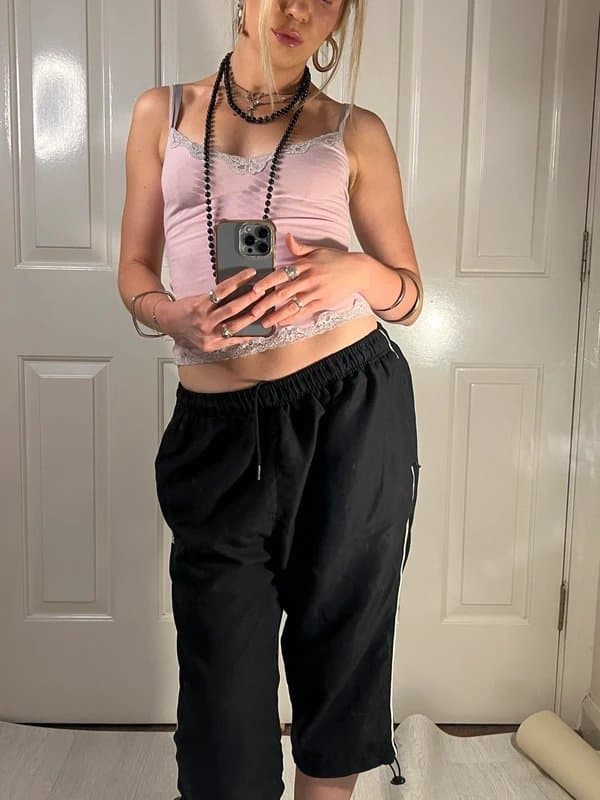 Slazenger vintage low waisted baggy sporty capris