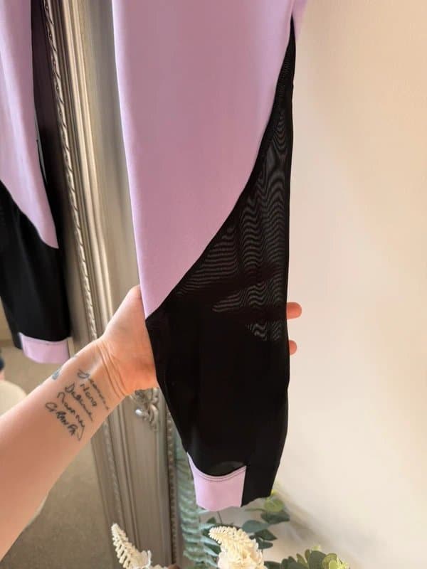 ASOS Lilac gym leggings with black mesh panel