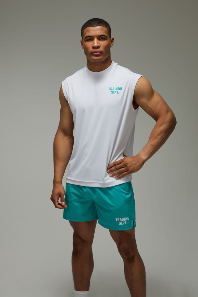Training Dept. Training Dept. Men's Training Dept Performance Oversized Tank in White - 3