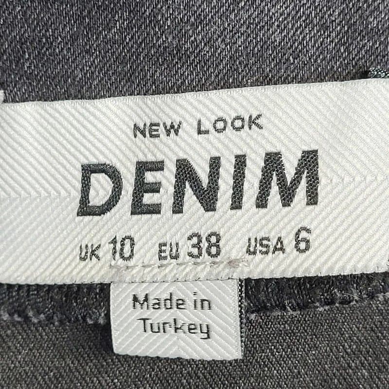 New Look New Look Pinafore Dungaree Dress Black Stretch Denim Women's Size 10 W28