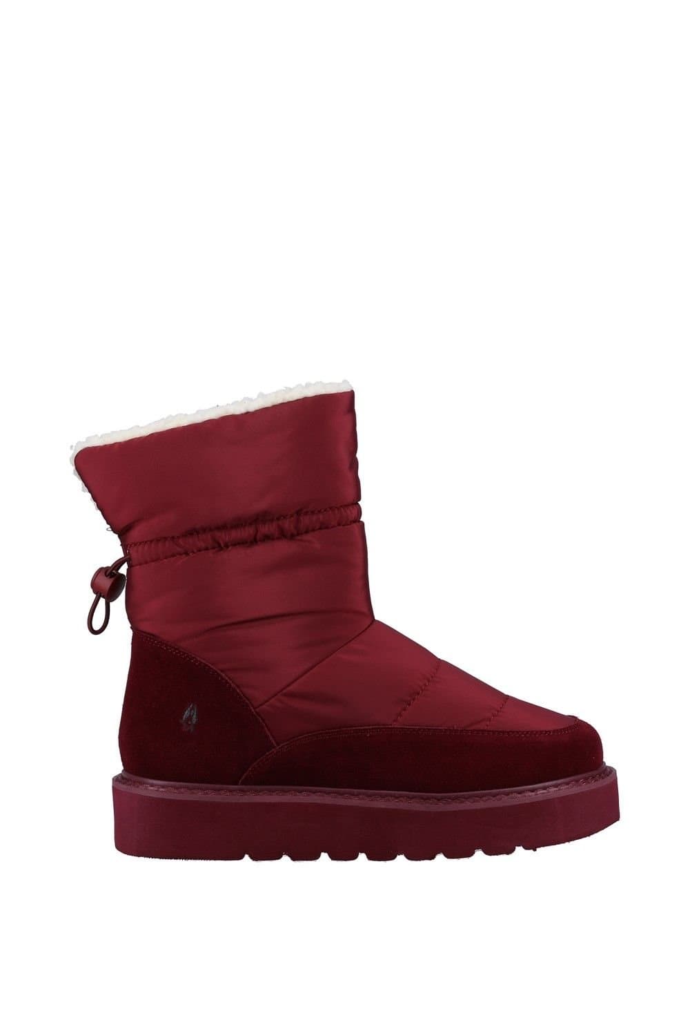 Hush Puppies Hush Puppies Dark Red Faux Shearling Booties