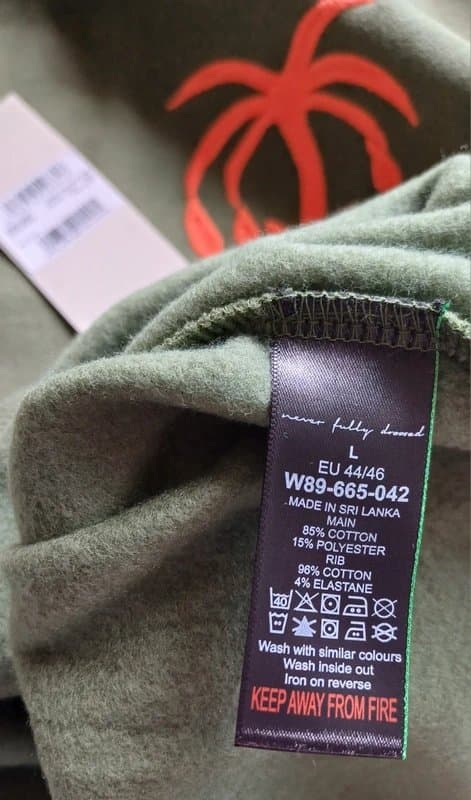 Never Fully Dressed Never Fully Dressed Khaki Green Embroidered Oversized Sweatshirt- size L