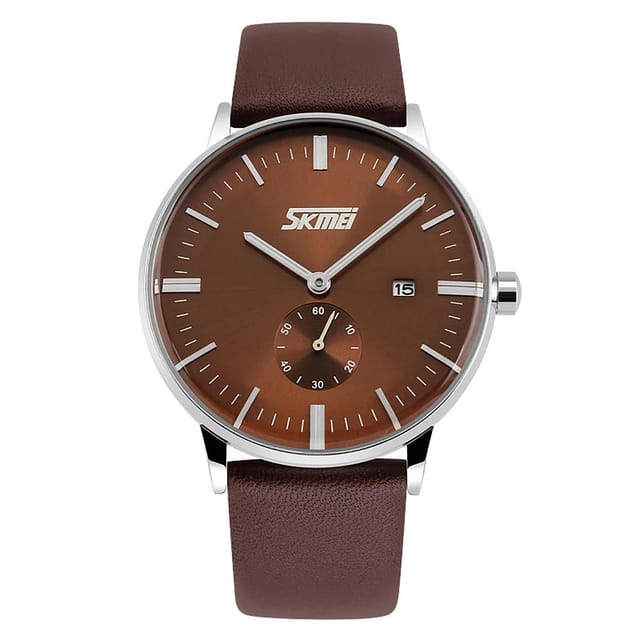 Skmei Skmei Men's Mens Classic Watch with Genuine Leather Strap & Date Display in Black - 3
