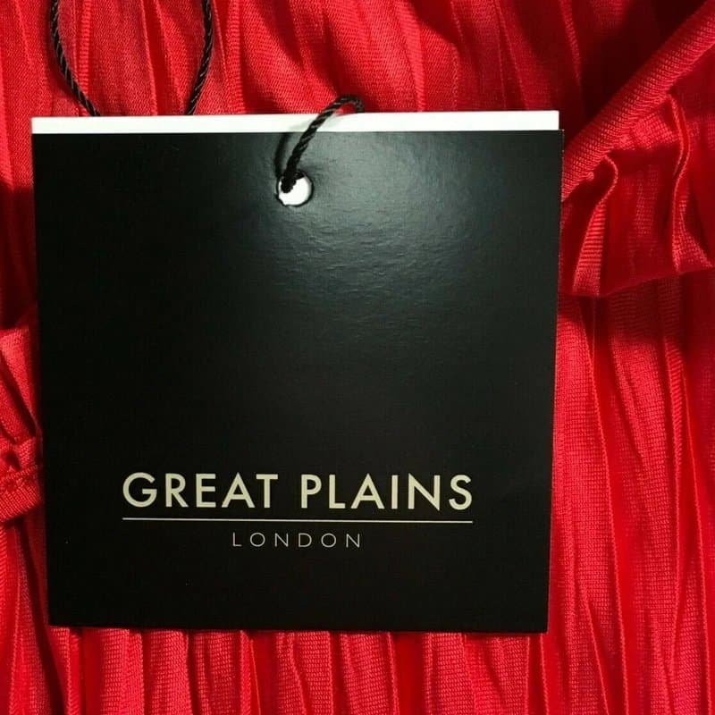 Great Plains Great plains new womens size medium 12 jumper red chiffon top (eu 40) rrp £64