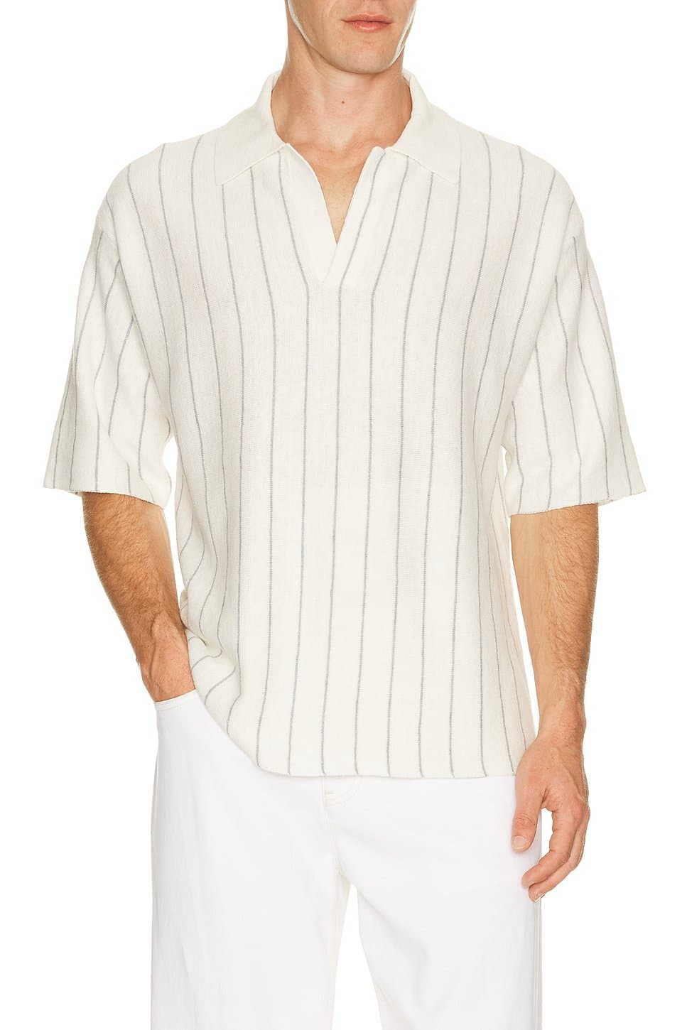 revolve Short Sleeve Stripe Polo.