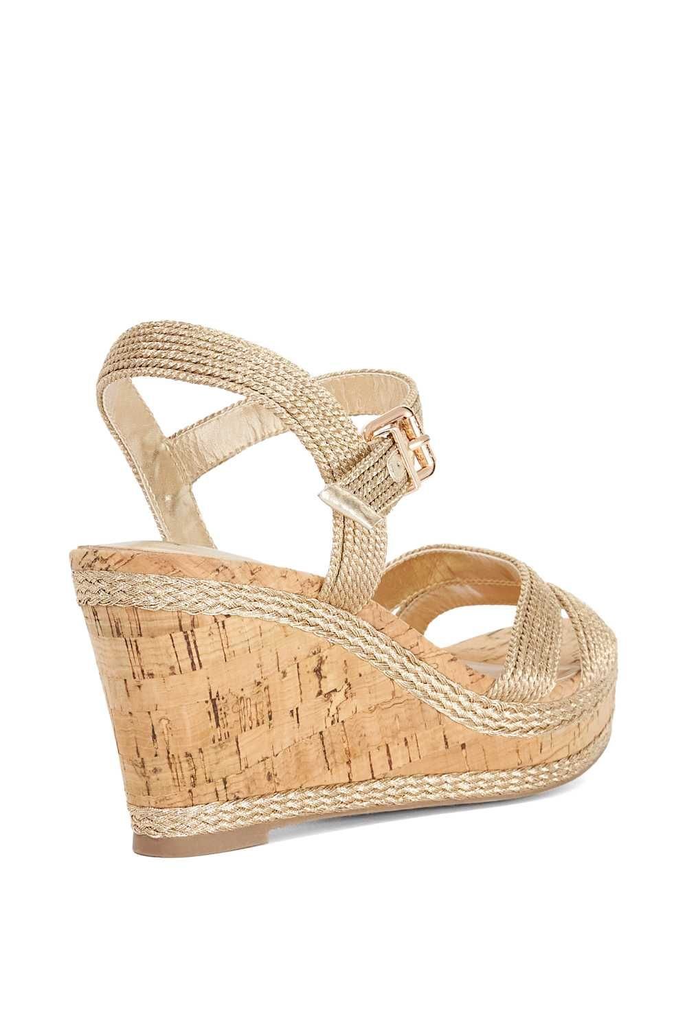 Dune London Dune London Women's Wide Fit 'Kipling' Wedges in Metallics - 3
