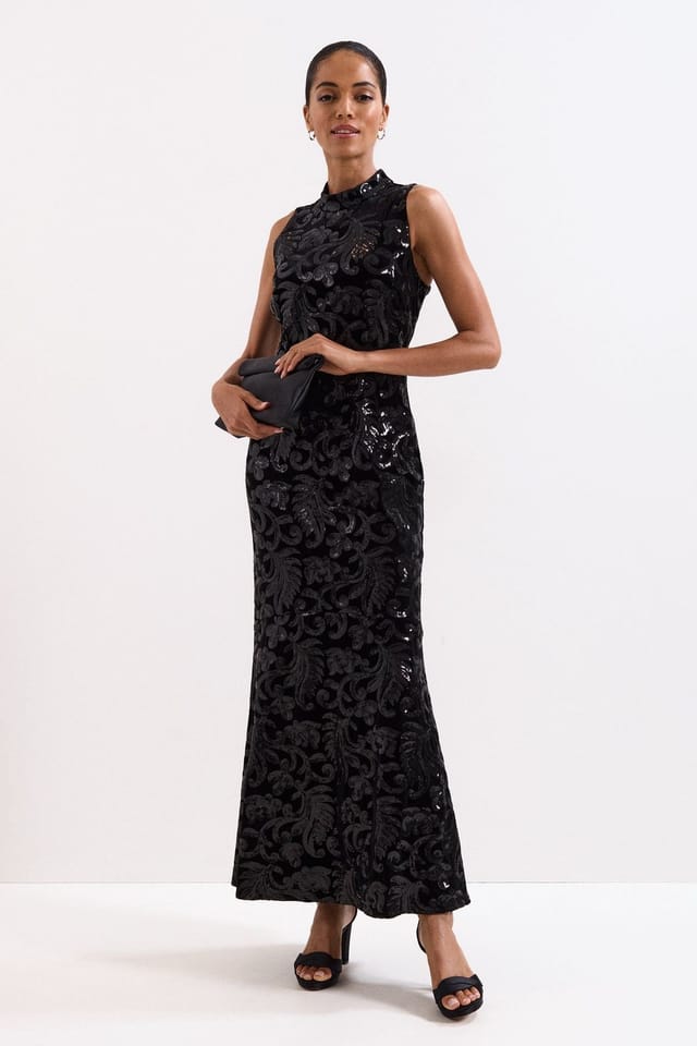 Phase Eight Phase Eight Women's Trudy Sequin Dress in Black - 3