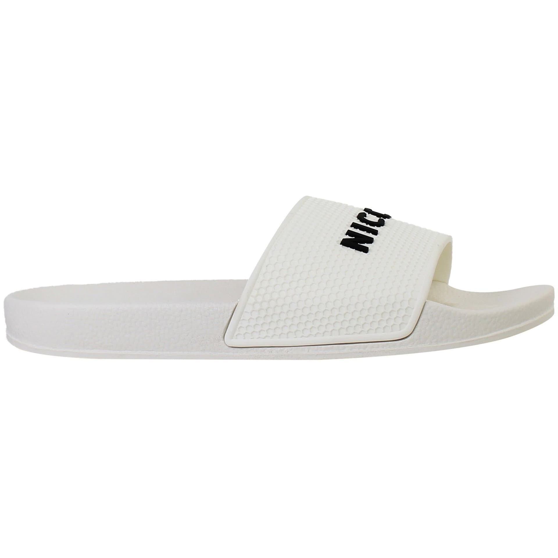 Nicce Nicce Men's White Visor Sliders