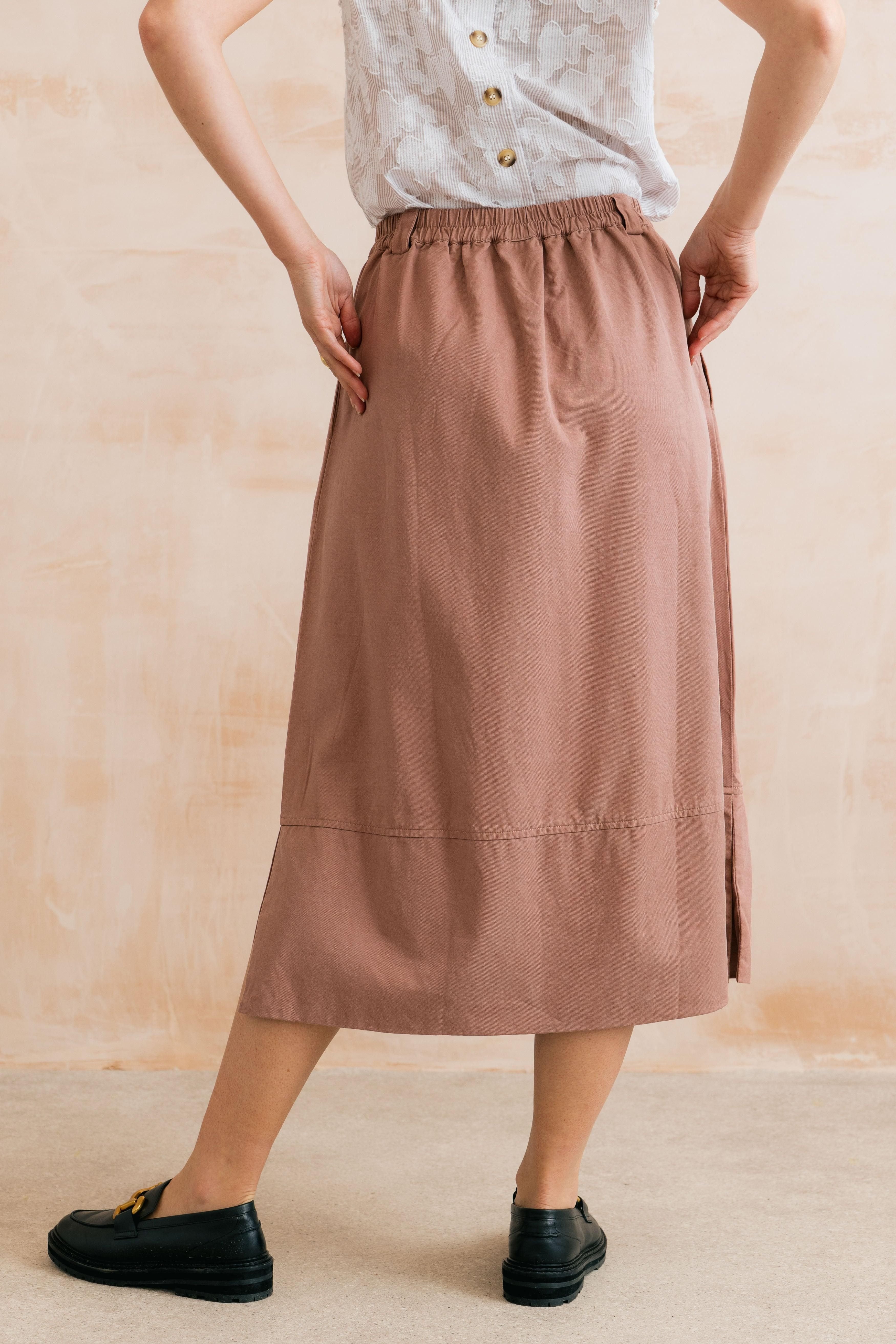 Lily & Me Lily & Me Women's Estuary Midi Skirt in Pink - 4
