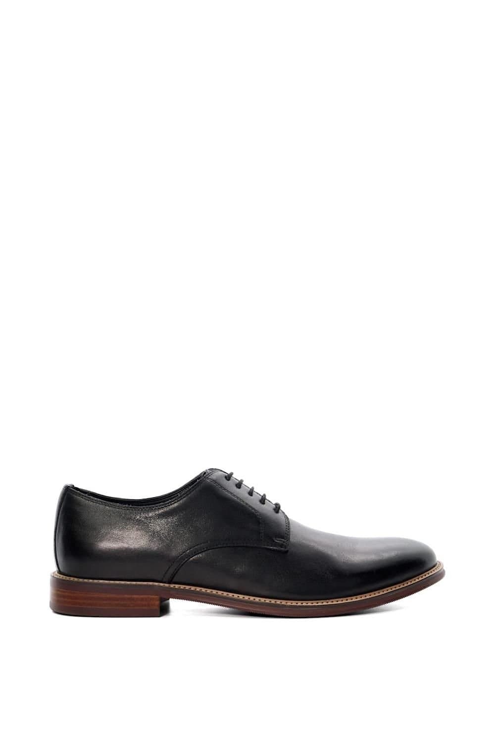 Dune London Dune London Men's Wide Fit 'Stanleyy' Leather Lace Up Shoes in Black