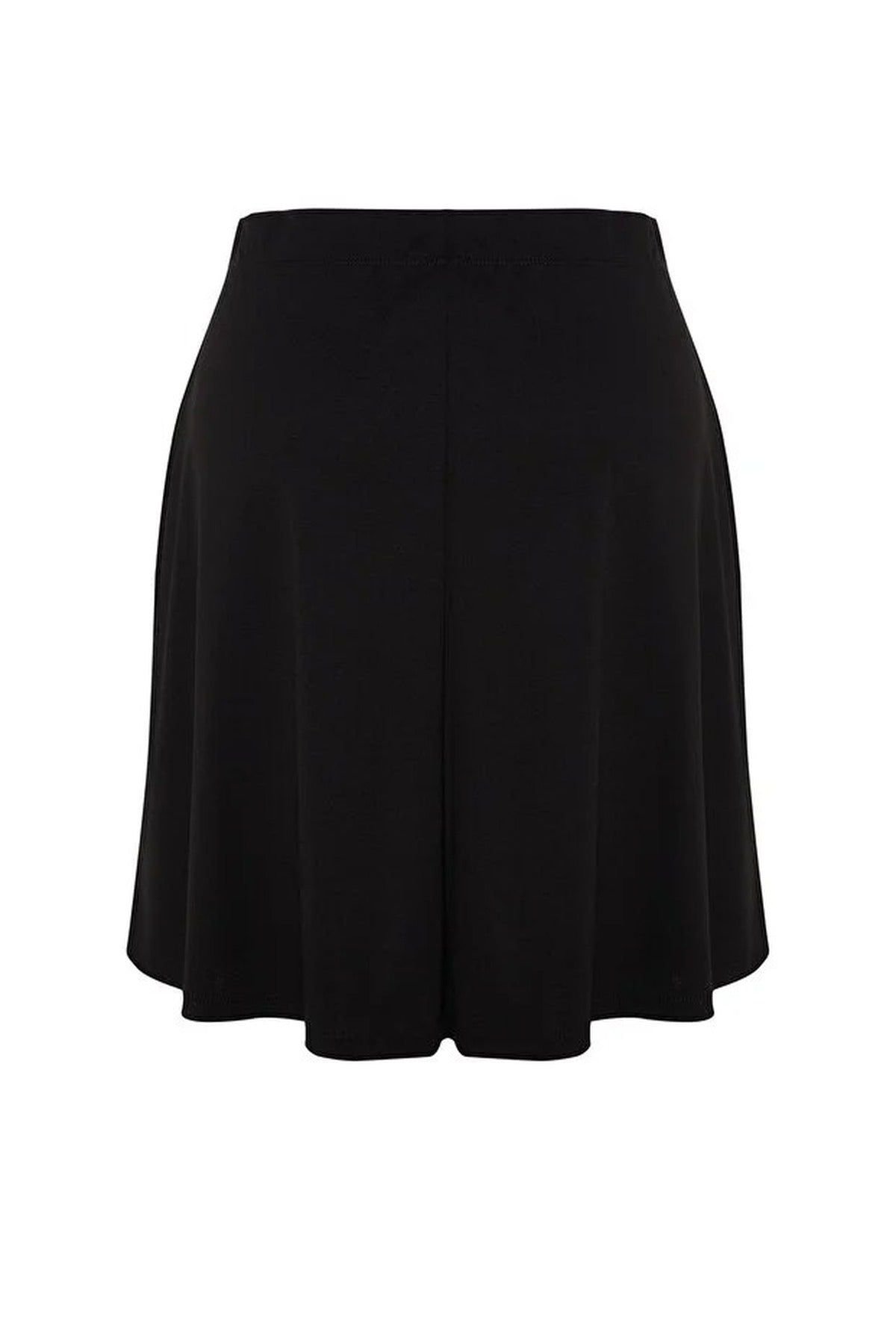 WOVCOR WOVCOR Women's High Waist A-Line Mini Skirt with Clean Structured Fit in Black - 2