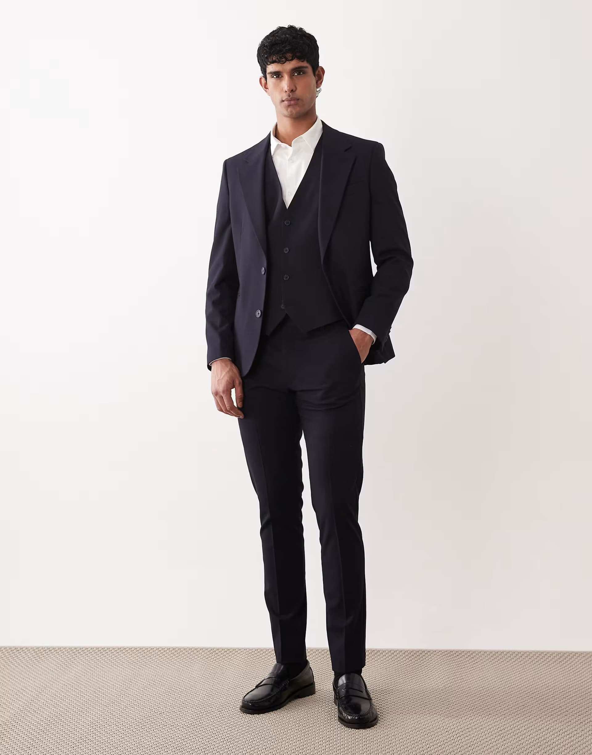 ASOS ASOS DESIGN skinny suit trousers in navy