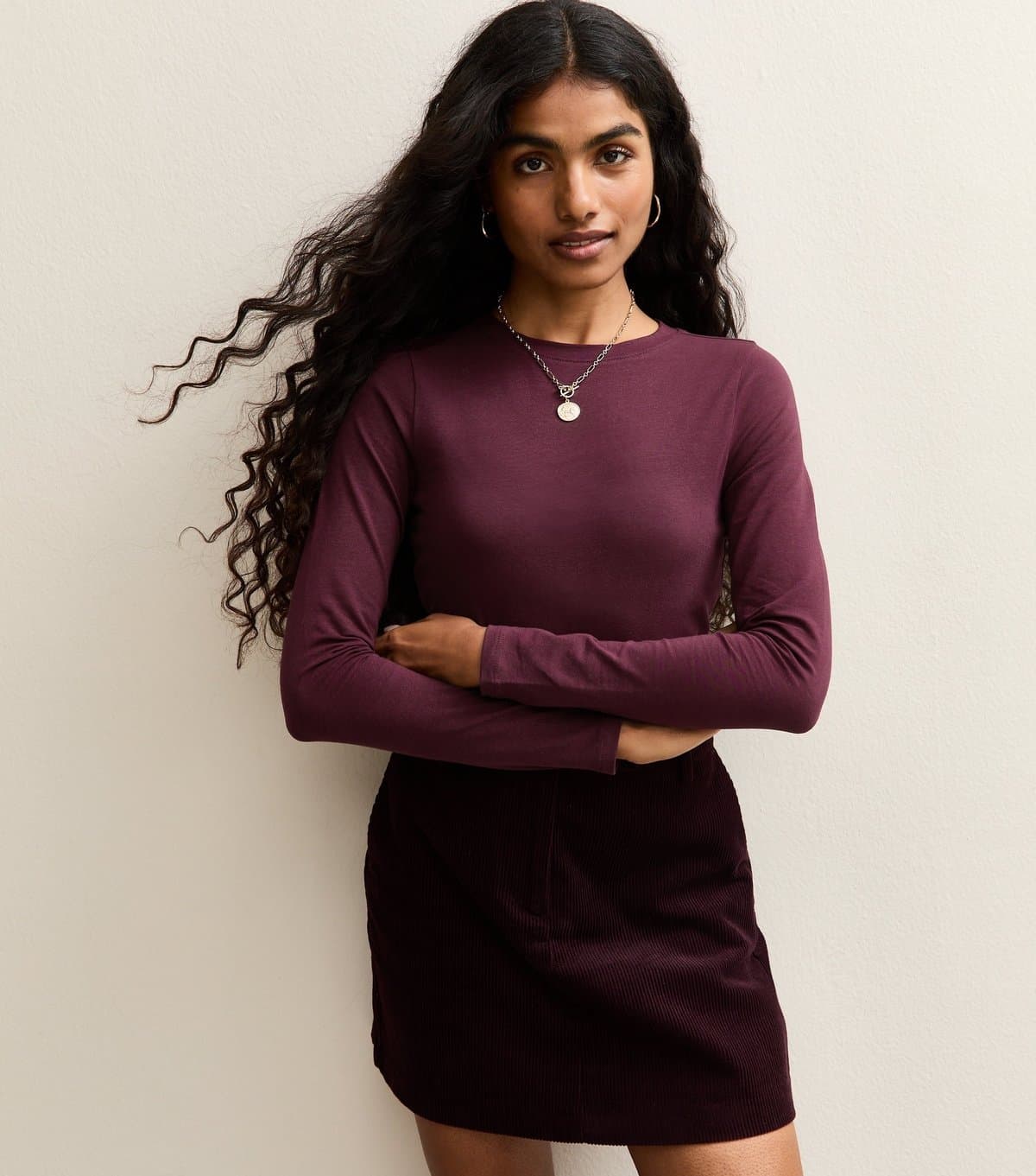 New Look New Look Burgundy Jersey Long Sleeve Bodysuit