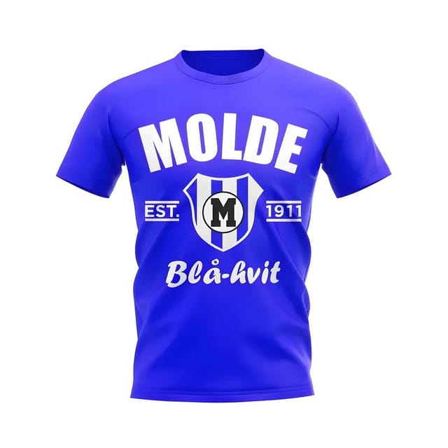 Molde Molde Men's Personalised Established Football T-Shirt Royal in Blue - 2