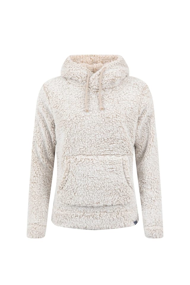 Weird Fish Weird Fish Women's Yara Cosy Fleece Hoodie in Beige - 2