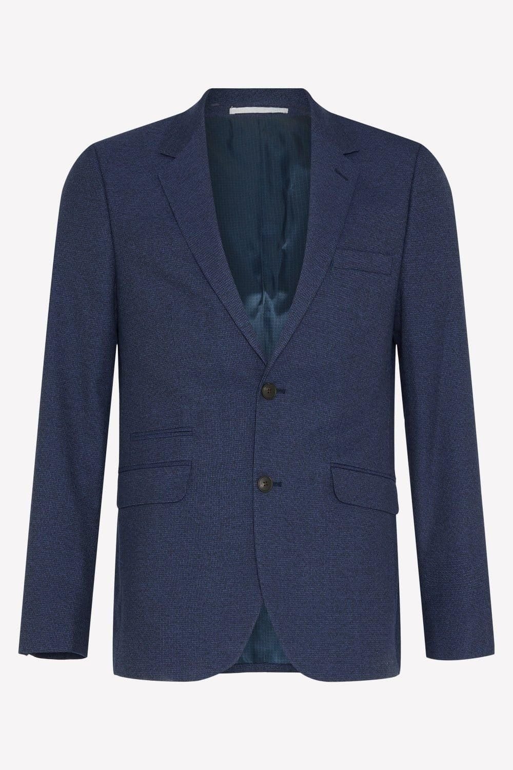 Burton Burton Men's Navy Marl Slim Fit Suit Jacket - 4
