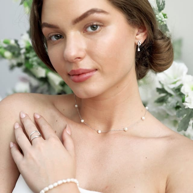 Gold Trip Gold Trip Women's Pearl Satellite Necklace in Silver - 3