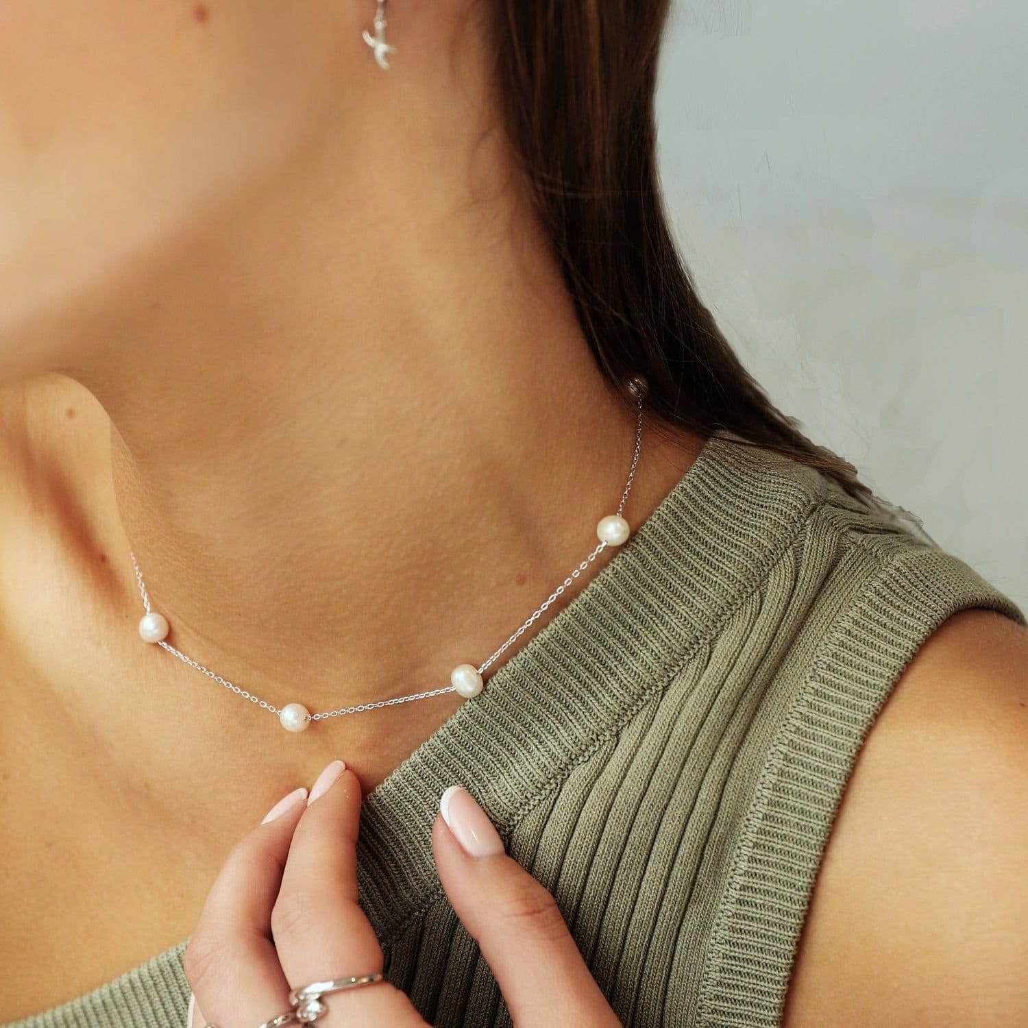 Gold Trip Gold Trip Women's Pearl Satellite Necklace in Silver - 4