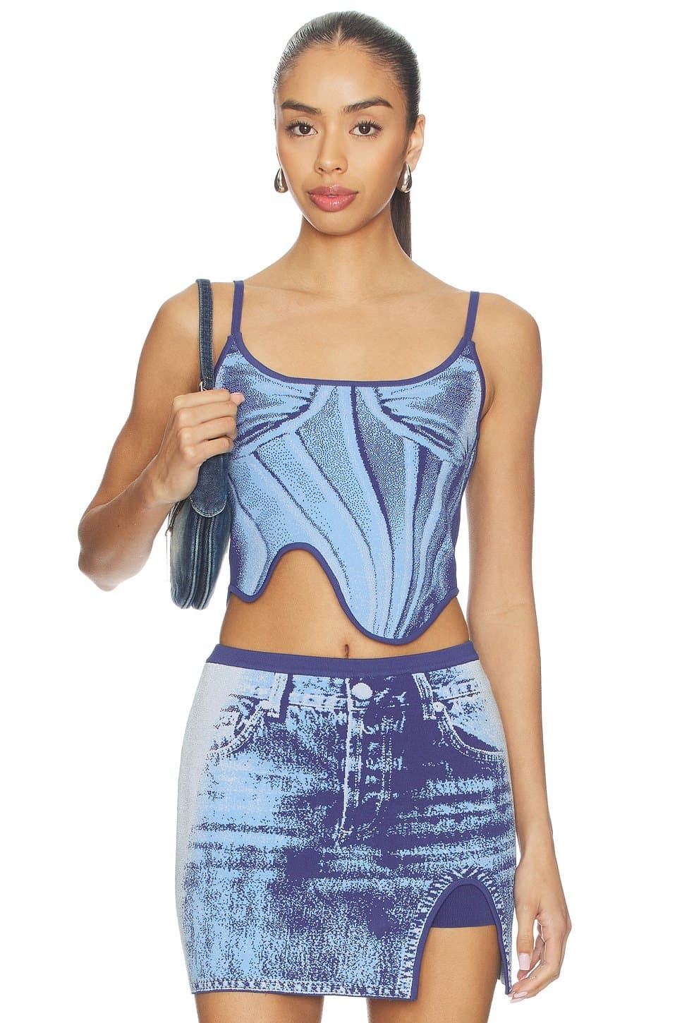 revolve Mila Denim Print Tank Top