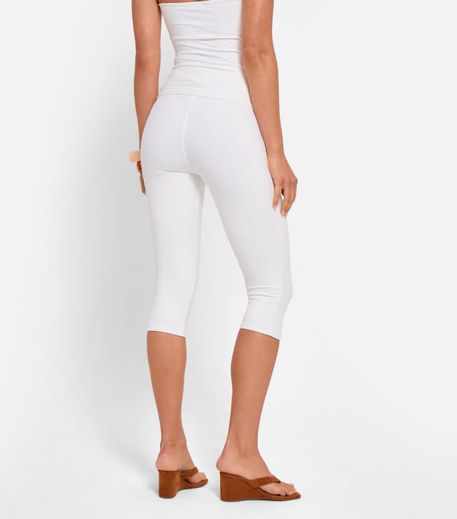Public Desire Women's White High Waist Capri Trousers Public Desire New Look - 3