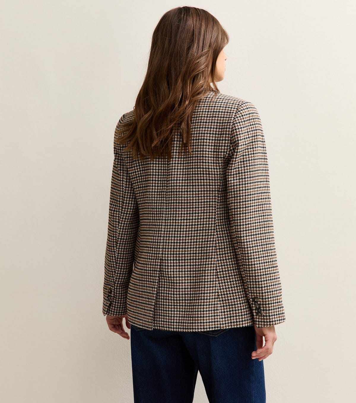 New Look Women's Brown Brushed Texture Checked Blazer New Look - 4