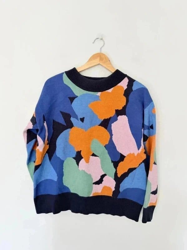 Never Fully Dressed Multi-Colour Floral Chunky Knit Jumper
