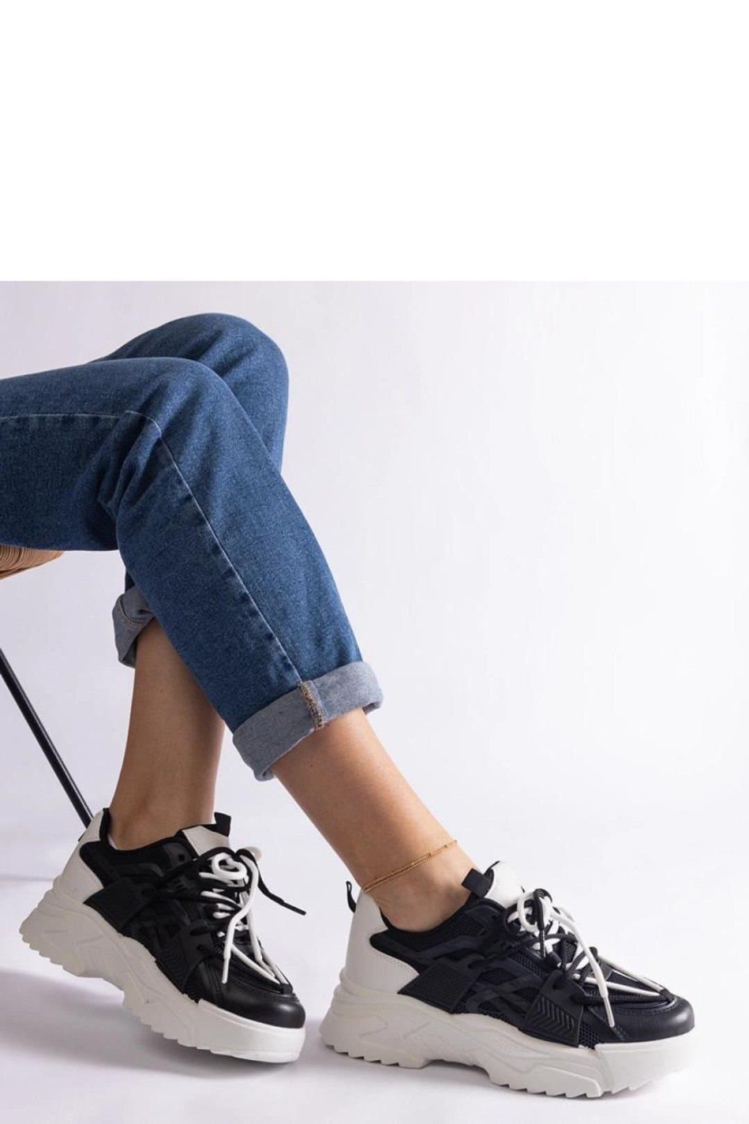 Love Lace Love Lace Women's Alva Hurtado Sport Sneakers Lace Up Low White Rubber Sole in Black