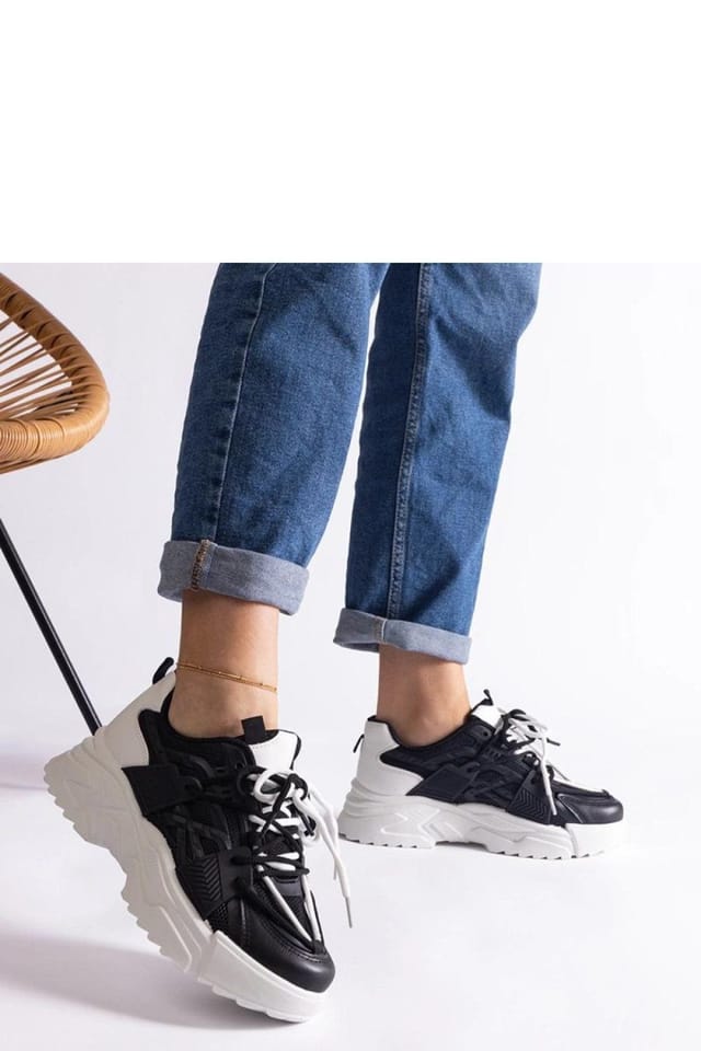 Love Lace Love Lace Women's Alva Hurtado Sport Sneakers Lace Up Low White Rubber Sole in Black - 2