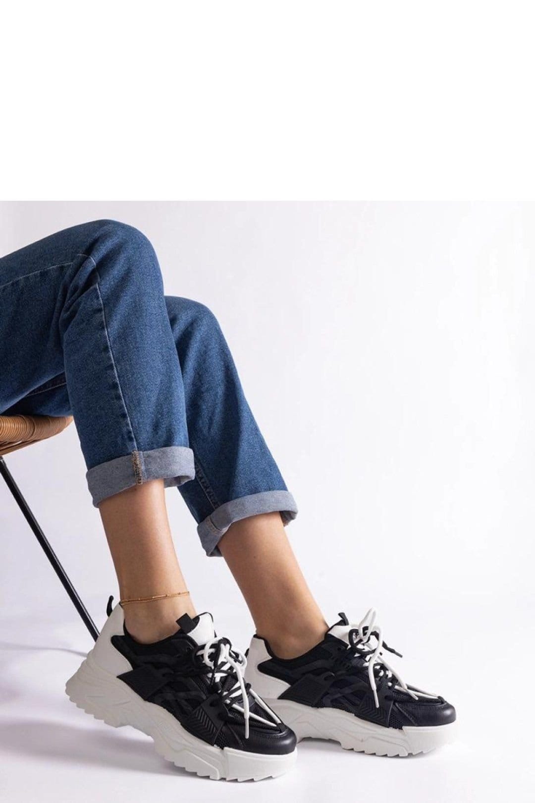 Love Lace Love Lace Women's Alva Hurtado Sport Sneakers Lace Up Low White Rubber Sole in Black - 4