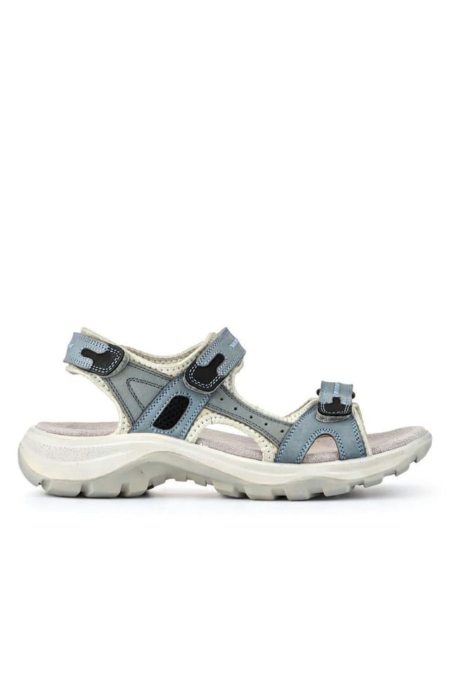 Pavers Pavers Women's Chunky Dual Touch-Fasten Sandals in Baby Blue - 2