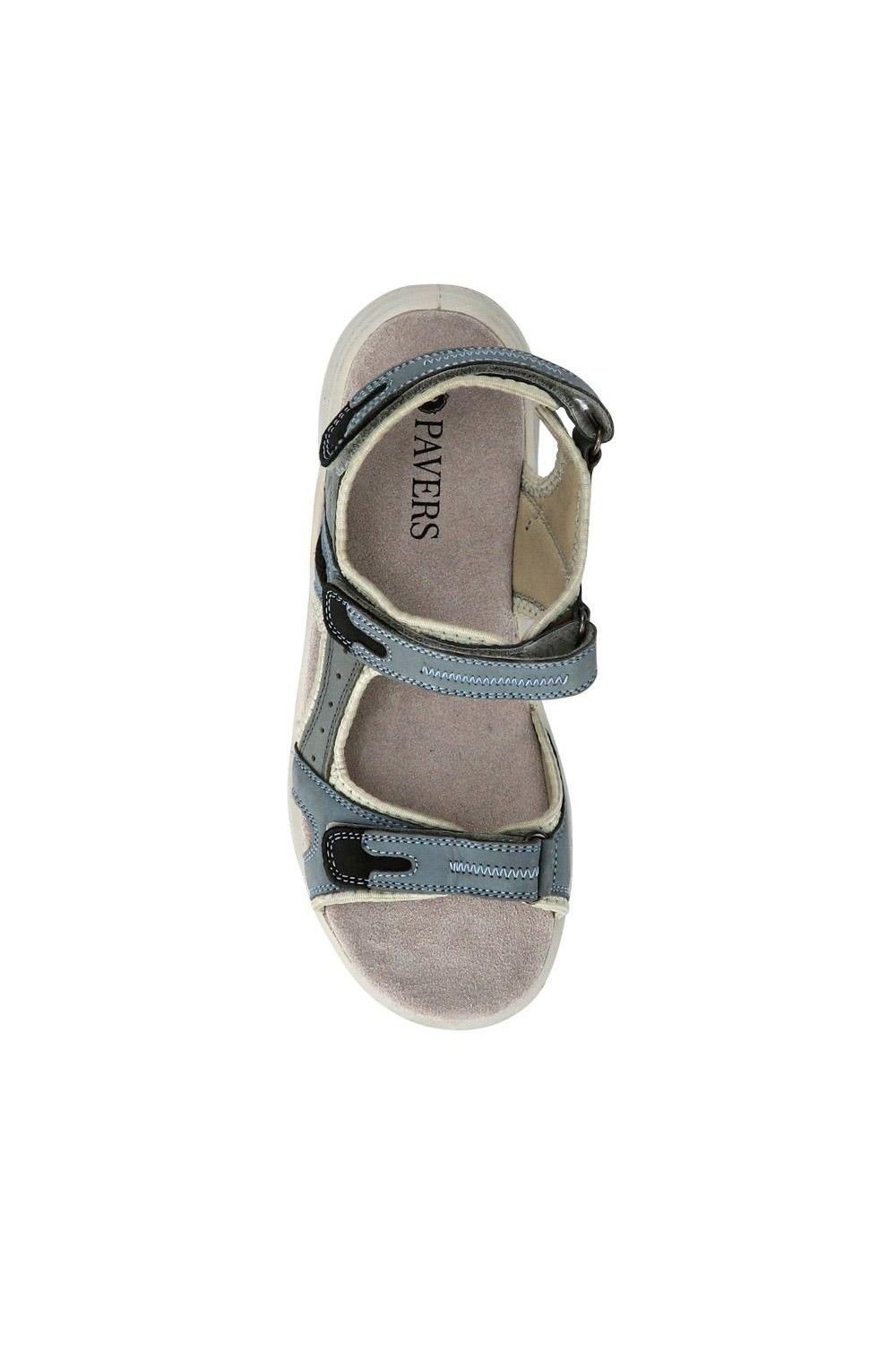Pavers Pavers Women's Chunky Dual Touch-Fasten Sandals in Baby Blue - 4