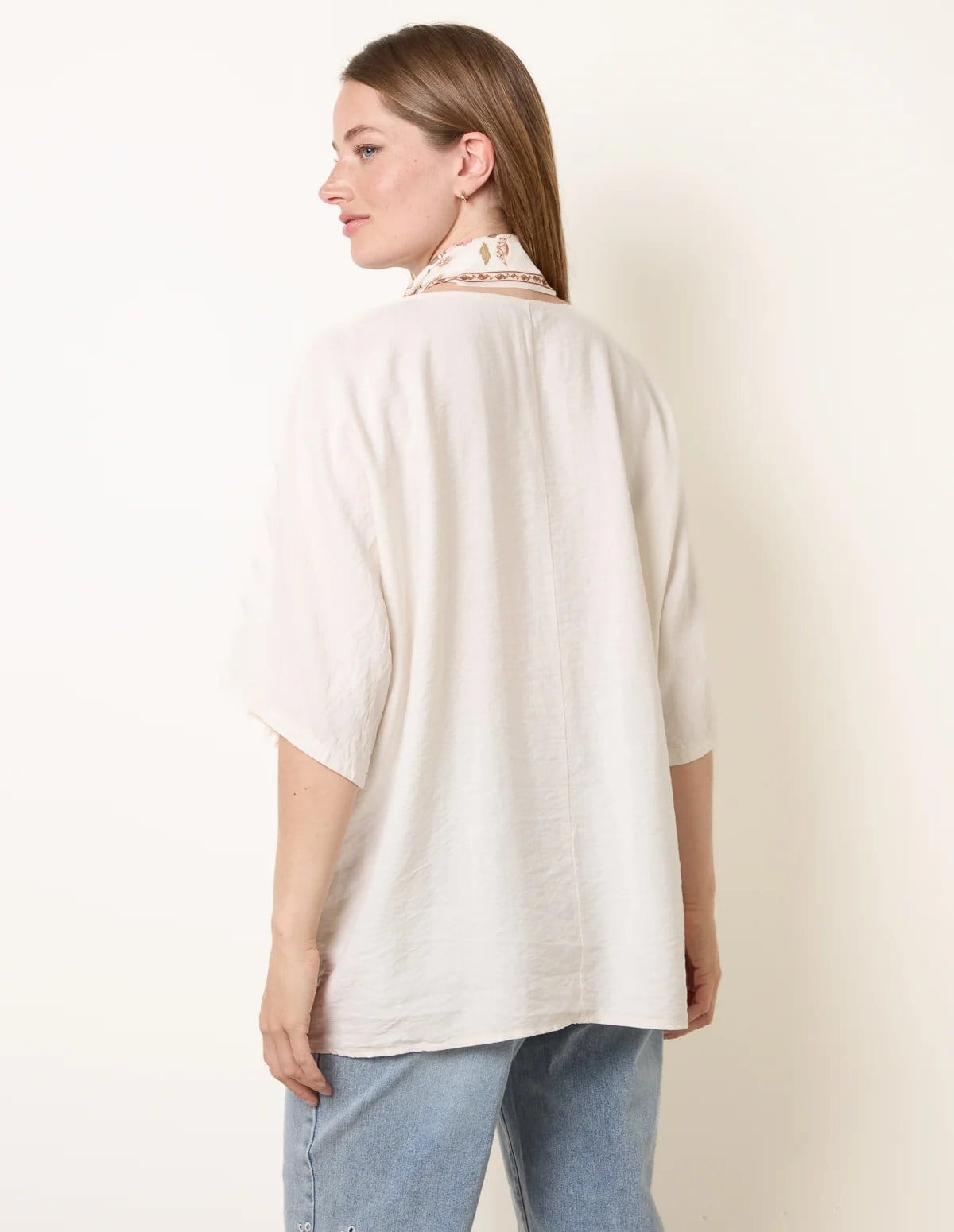 Blue Vanilla Scarf Viscose Top - 4