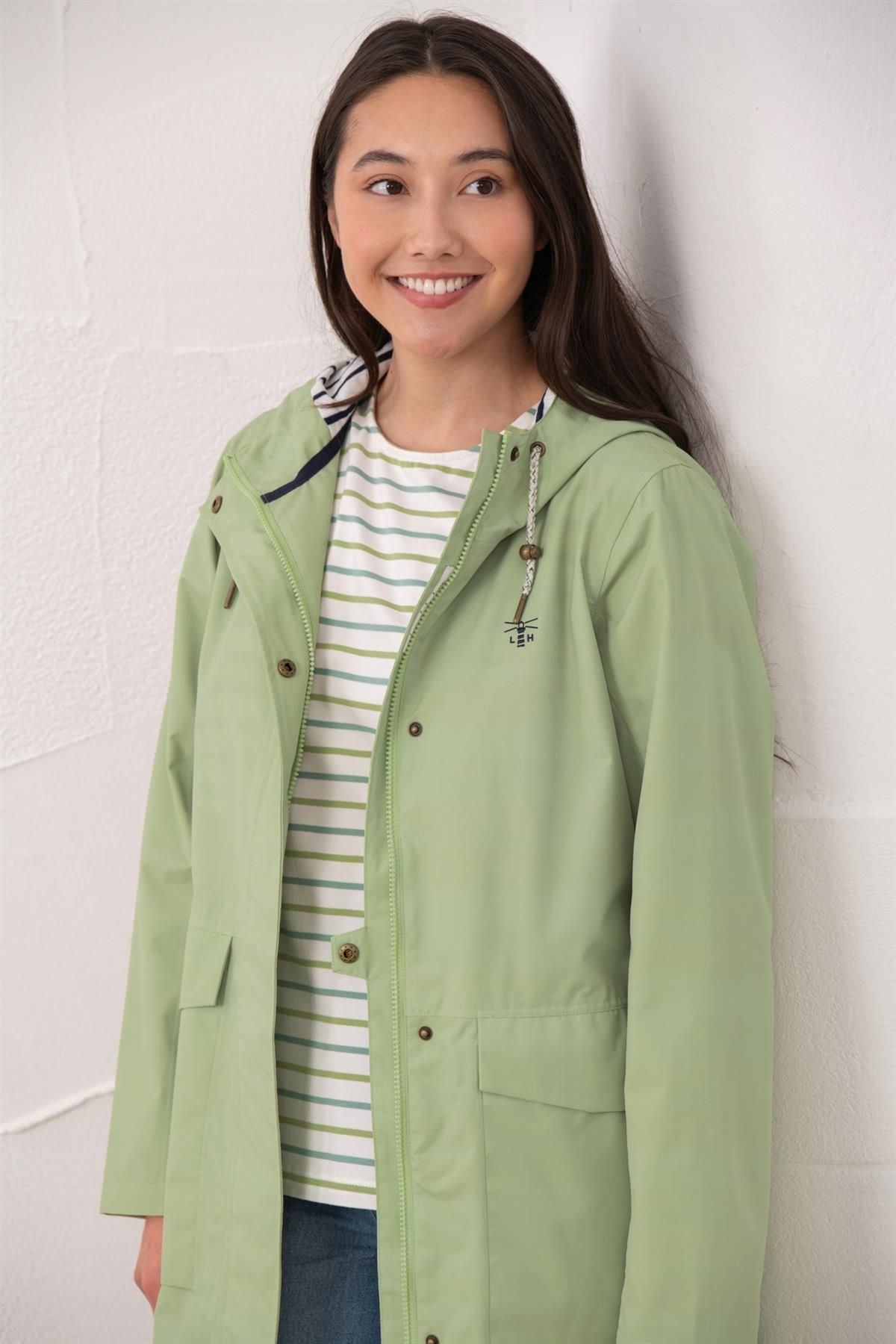 Lighthouse Clothing Lighthouse Clothing Women's Long Beachcomber Jacket Spring Summer Outdoor Coat in Mint - 2