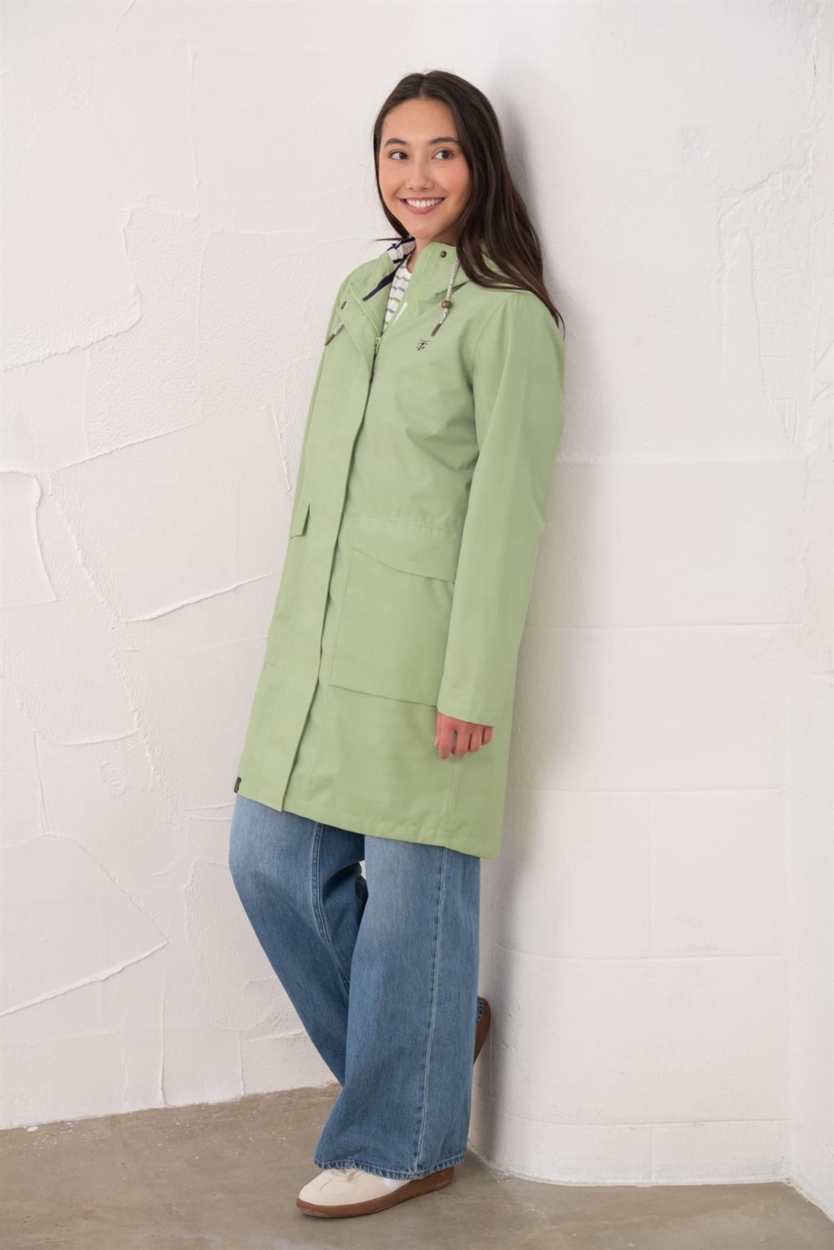 Lighthouse Clothing Lighthouse Clothing Women's Long Beachcomber Jacket Spring Summer Outdoor Coat in Mint - 4