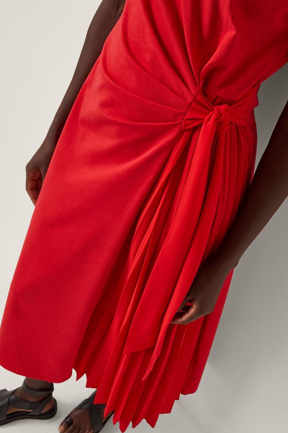 Monsoon Monsoon Women's Tilly Tie-Side Jersey Midi Dress Red - 4