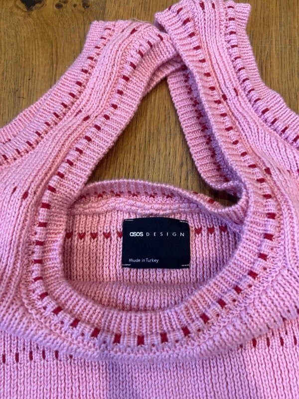 ASOS ASOS pink and red knitted top