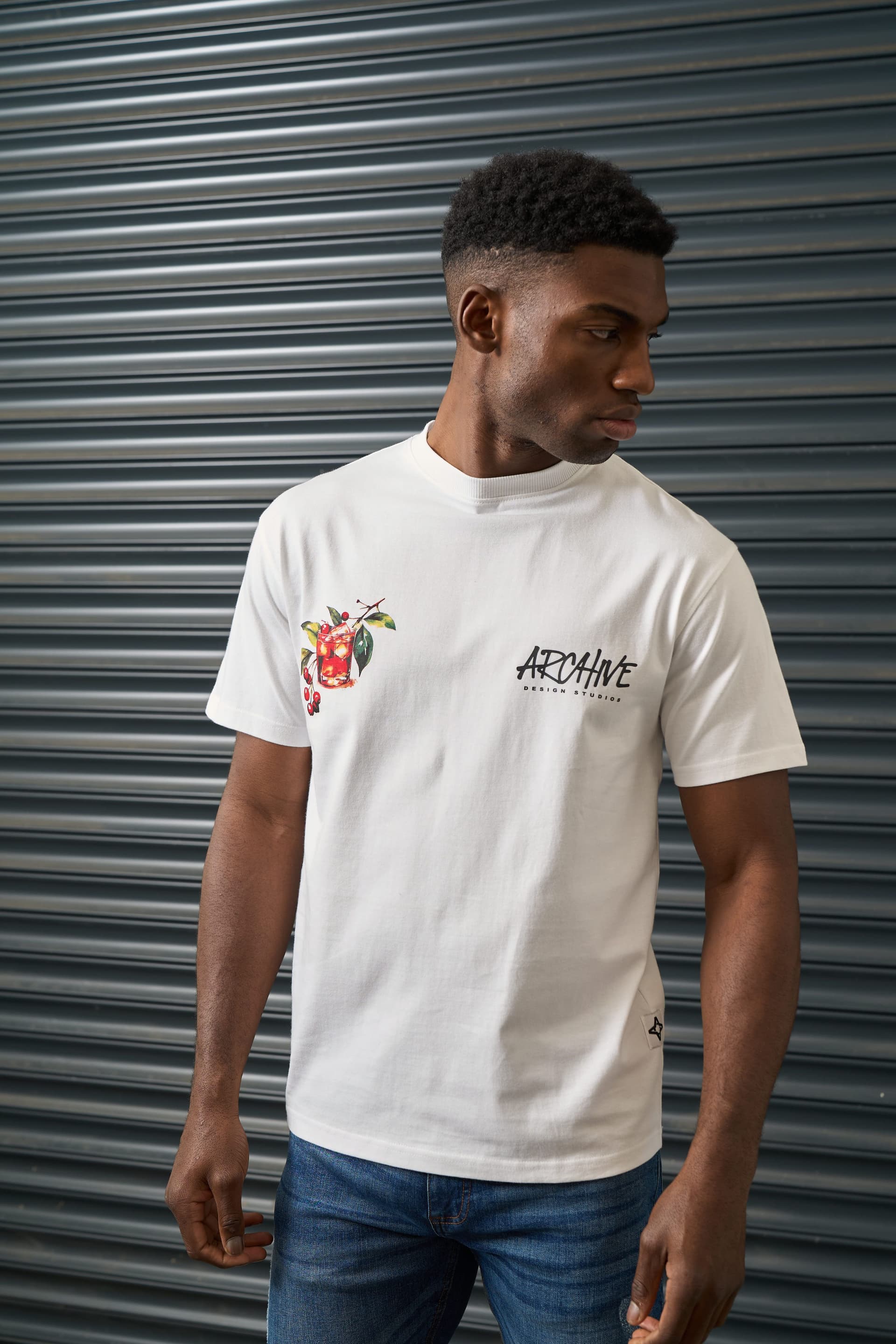 Archive Design Studios Archive Design Studios Men's Negroni T-Shirt in White
