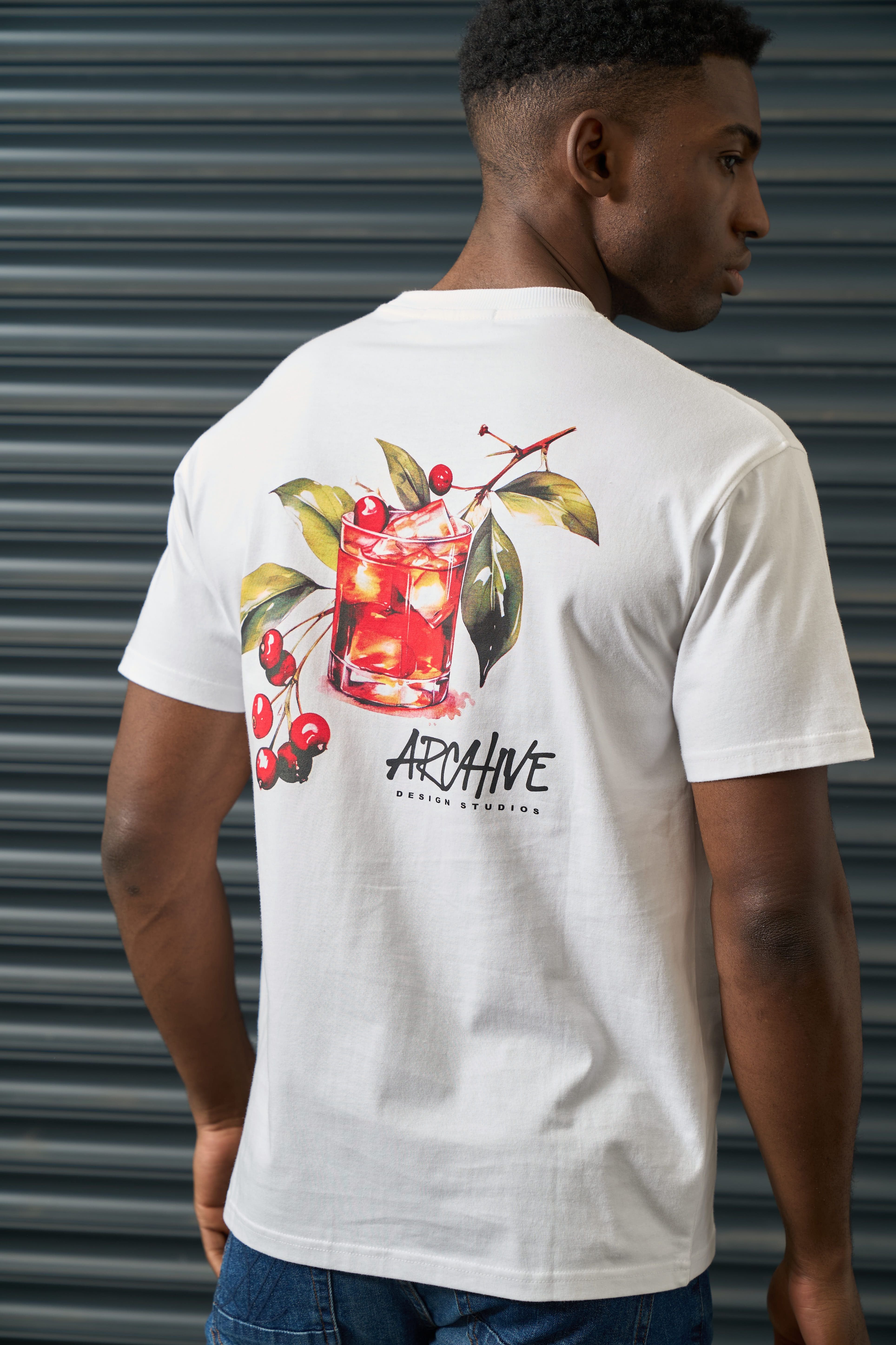 Archive Design Studios Archive Design Studios Men's Negroni T-Shirt in White - 2