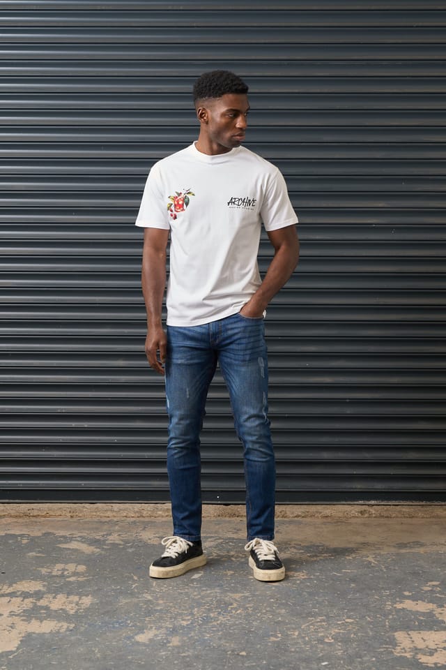 Archive Design Studios Archive Design Studios Men's Negroni T-Shirt in White - 3