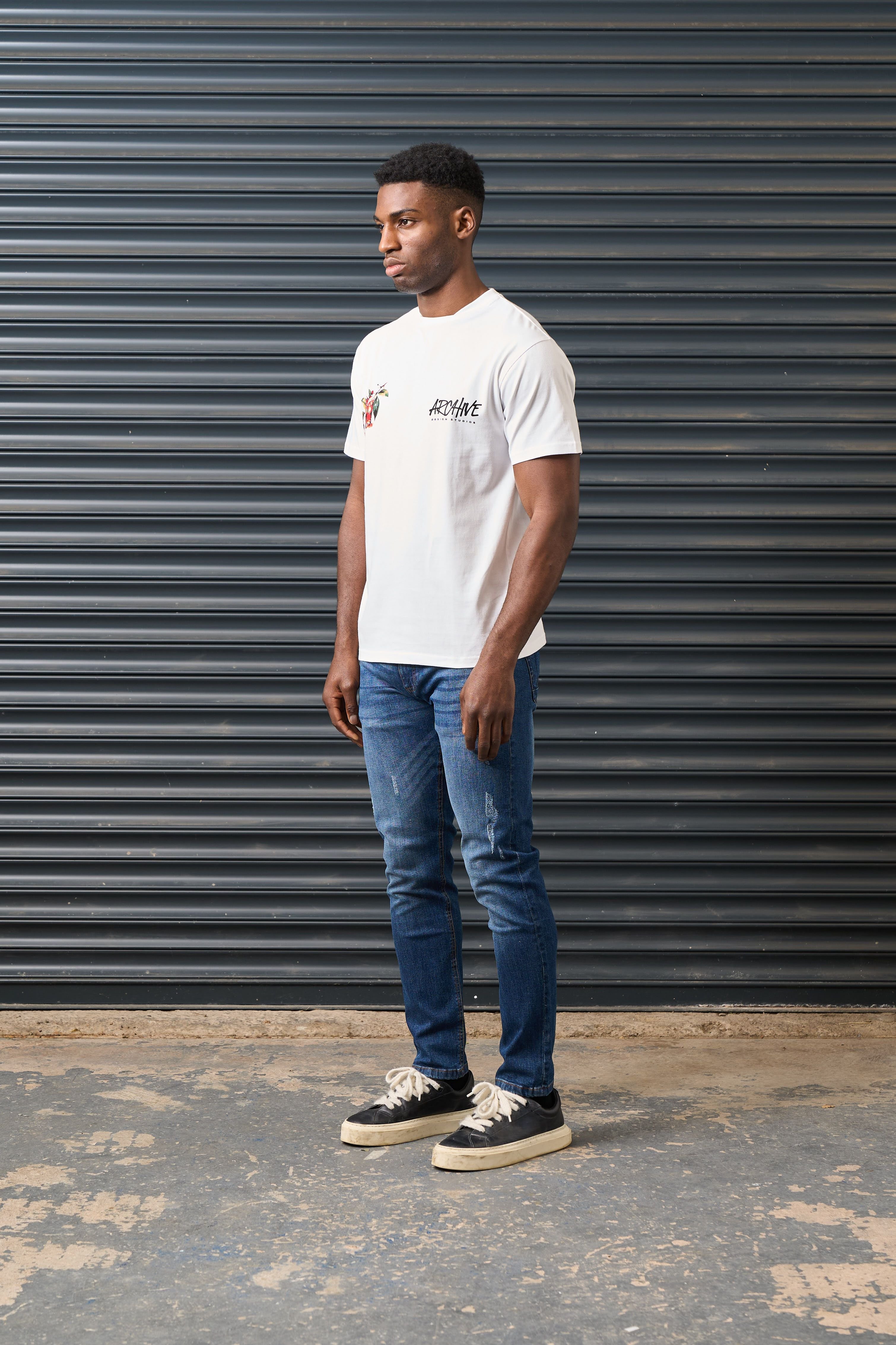 Archive Design Studios Archive Design Studios Men's Negroni T-Shirt in White - 4