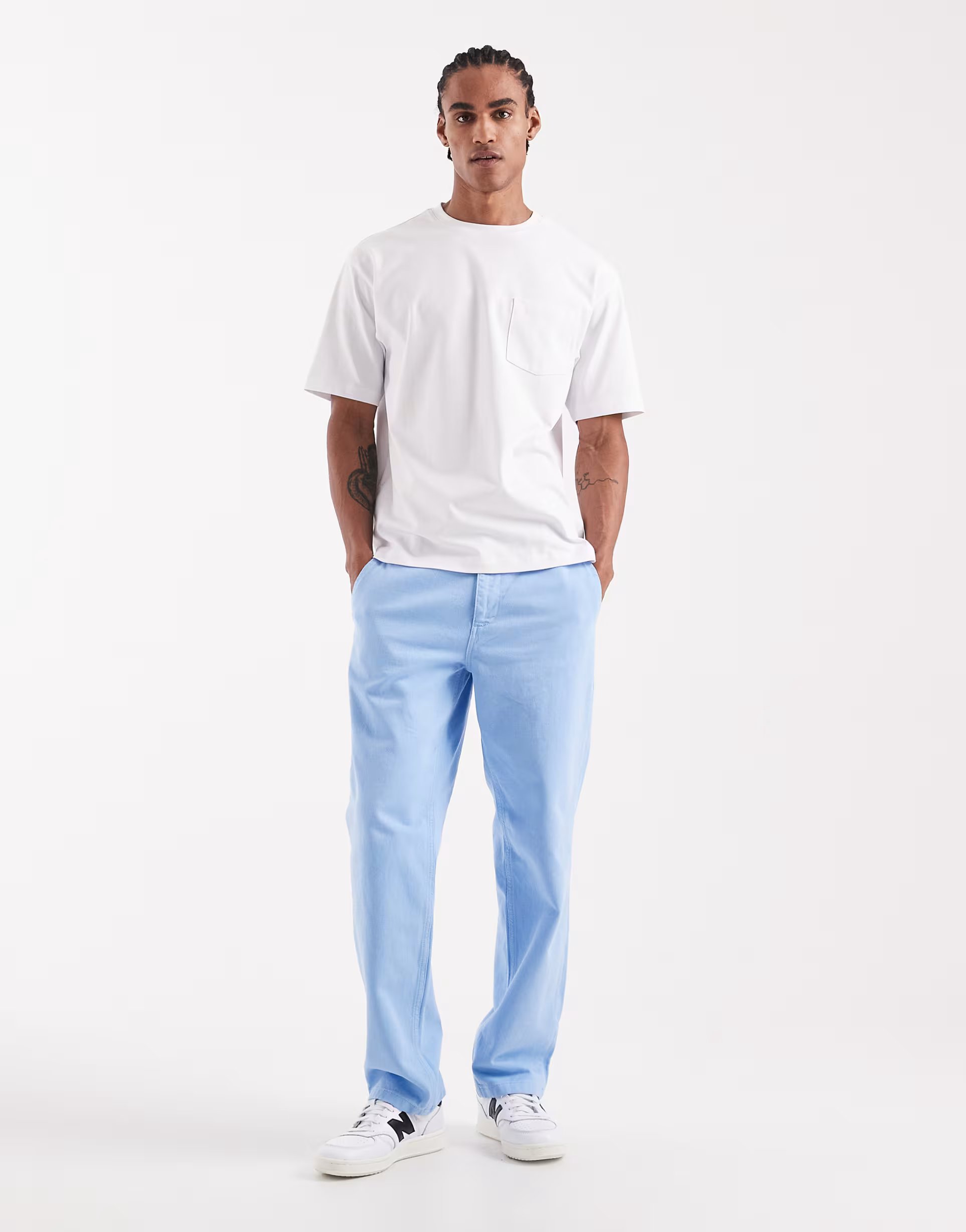 ASOS ASOS DESIGN straight chino in blue - 1